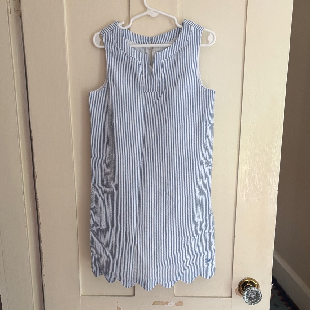 Vineyard Vines Blue and White Striped Cotton Dress